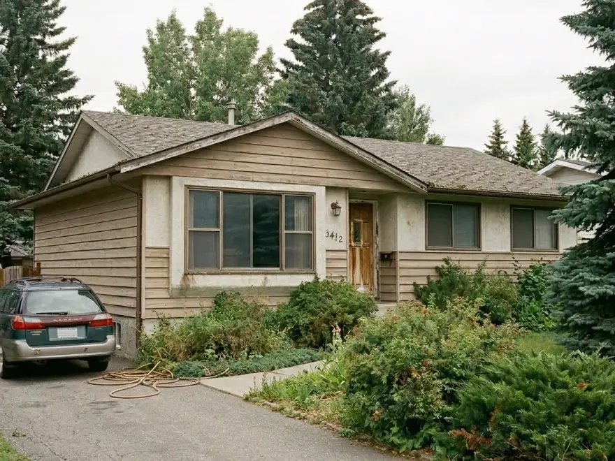 Before — older home exterior