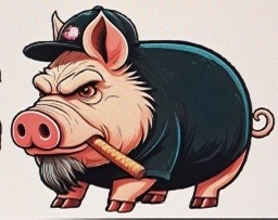Gruff boar mascot in a ball cap — rebate season, handled