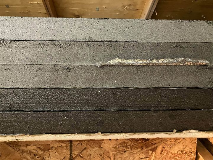 Rigid foam layers for insulating the attic hatch