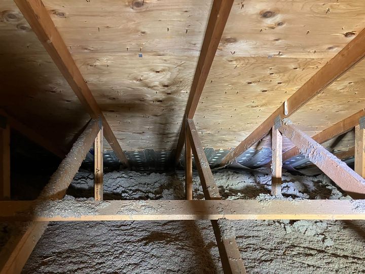 Attic trusses before the top-up