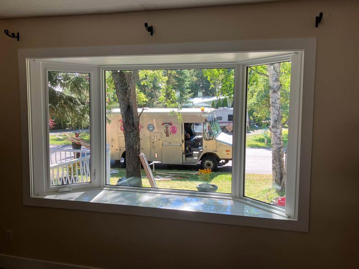 Finished bay window from the living room